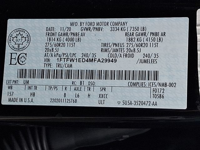 2021 Ford F-150 LARIAT