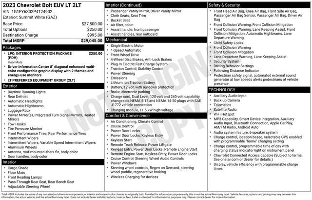 2023 Chevrolet Bolt EUV LT