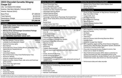 2023 Chevrolet Corvette Stingray 2LT
