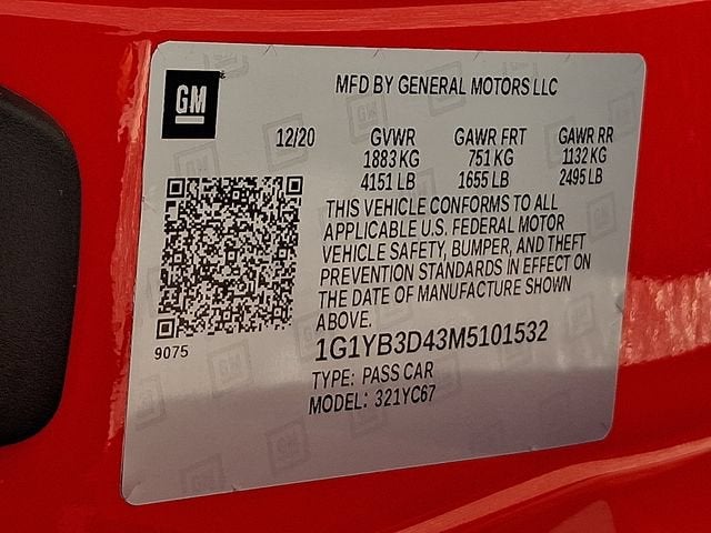 2021 Chevrolet Corvette Stingray 2LT