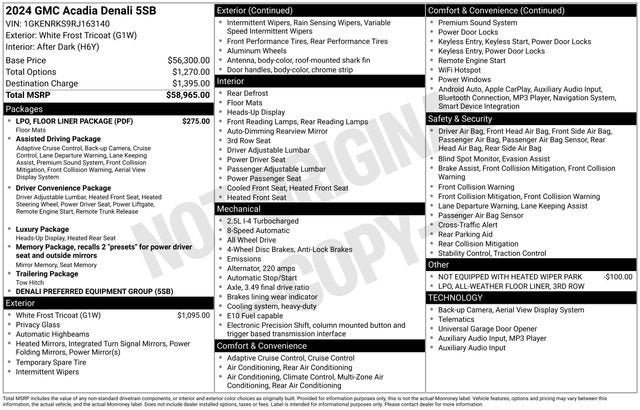 2024 GMC Acadia Denali