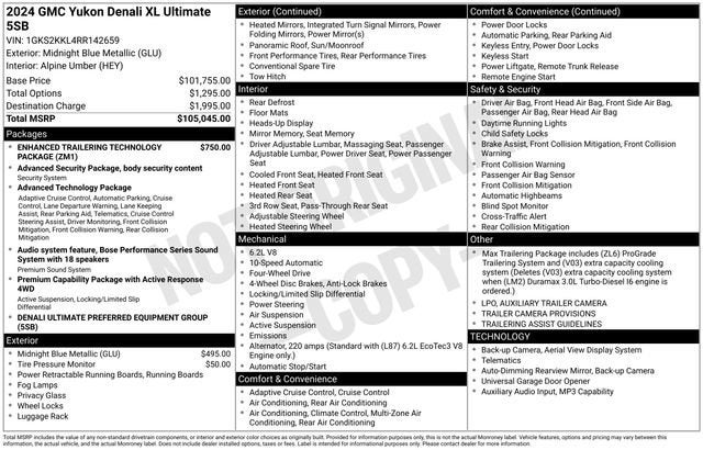 2024 GMC Yukon XL Denali Ultimate
