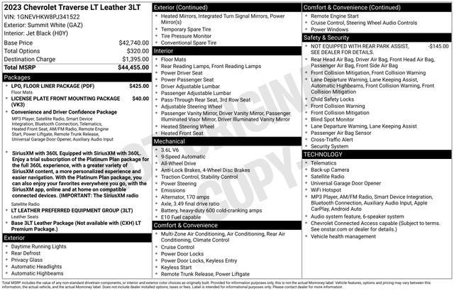 2023 Chevrolet Traverse LT Leather