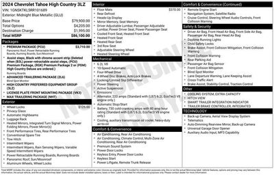 2024 Chevrolet Tahoe High Country