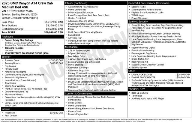 2025 GMC Canyon AT4