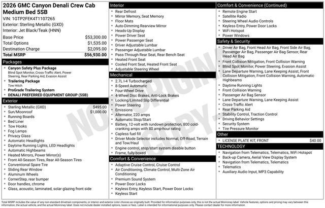 2026 GMC Canyon Denali