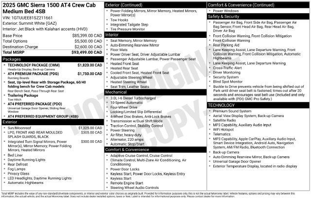 2025 GMC Sierra 1500 AT4