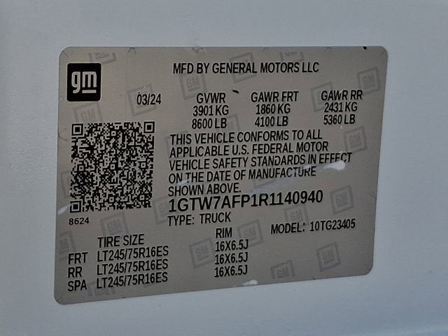 2024 GMC Savana Cargo 2500 Work Van