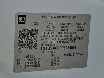 2024 GMC Savana Cargo 2500 Work Van