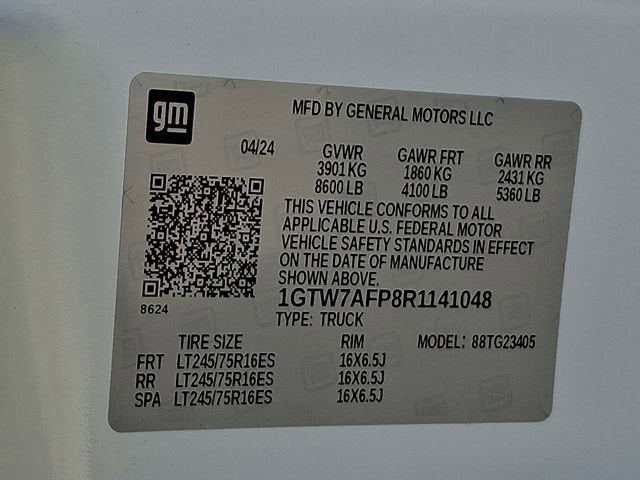 2024 GMC Savana Cargo 2500 Work Van