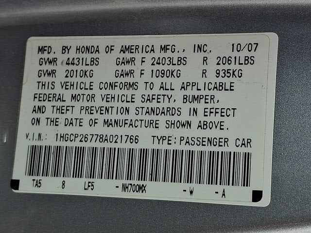 2008 Honda Accord Sdn EX