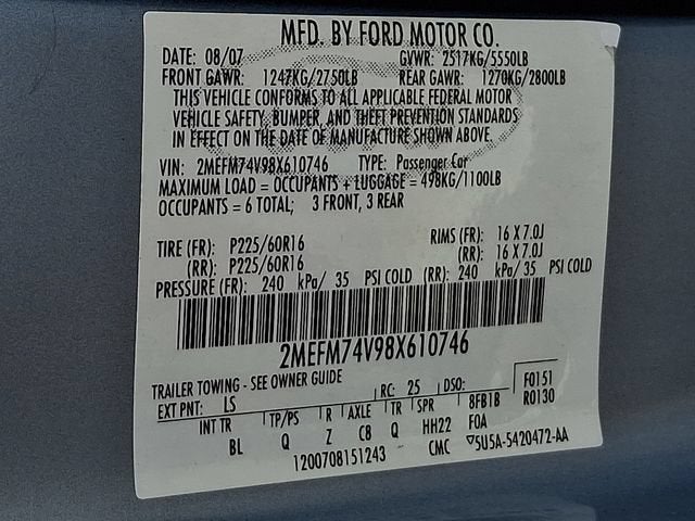 2008 Mercury Grand Marquis GS