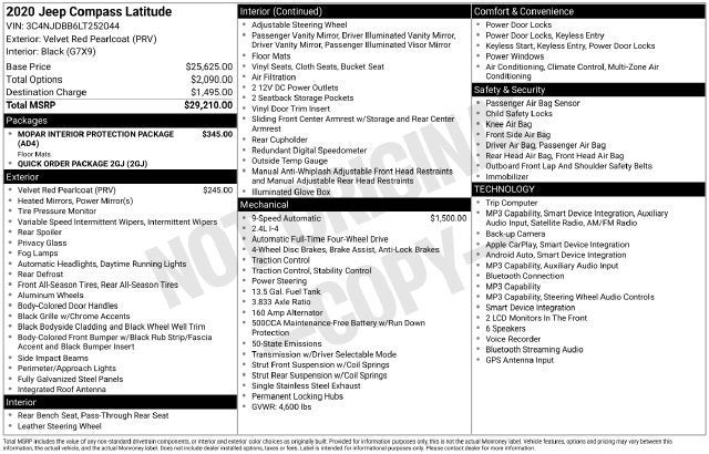 2020 Jeep Compass Latitude 4x4