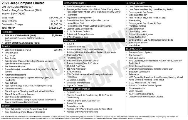 2022 Jeep Compass Limited