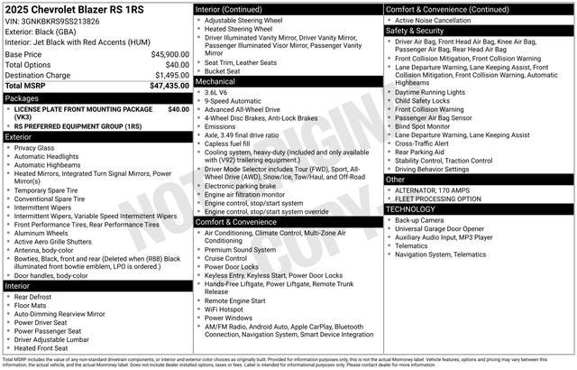 2025 Chevrolet Blazer RS