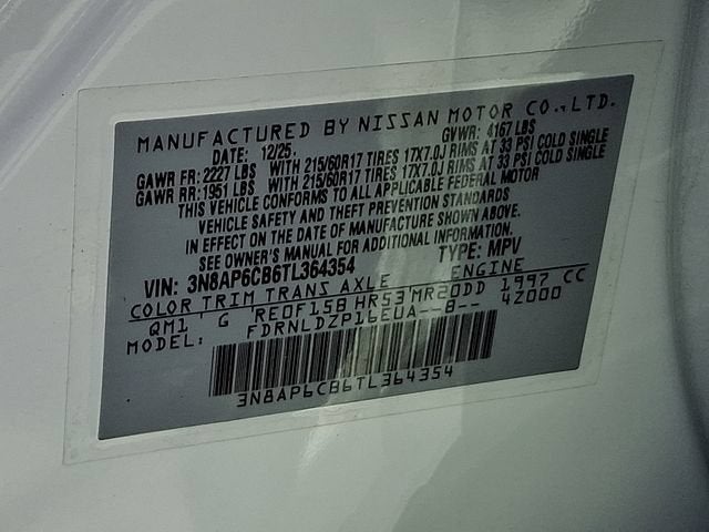 2026 Nissan Kicks SV