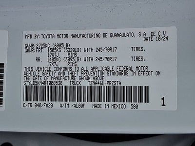 2024 Toyota Tacoma SR