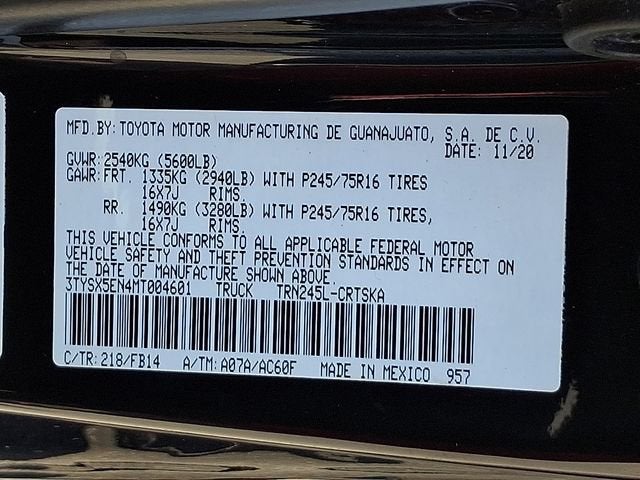 2021 Toyota Tacoma SR