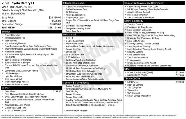 2023 Toyota Camry LE