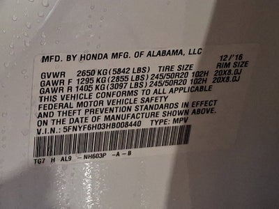 2017 Honda Pilot Elite