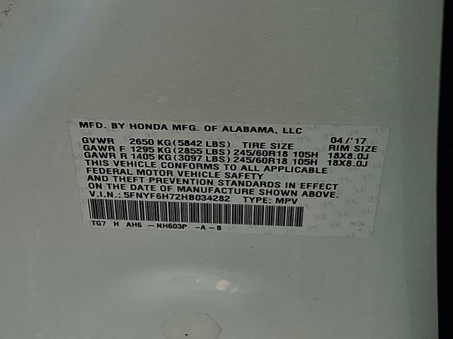 2017 Honda Pilot EX-L