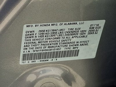 2016 Honda Pilot Touring