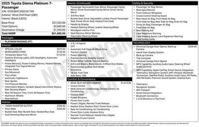 2025 Toyota Sienna Platinum
