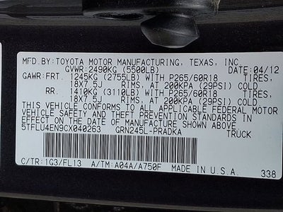 2012 Toyota Tacoma SR5