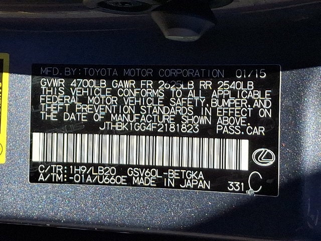 2015 Lexus ES 350 ES 350 Sedan 4D