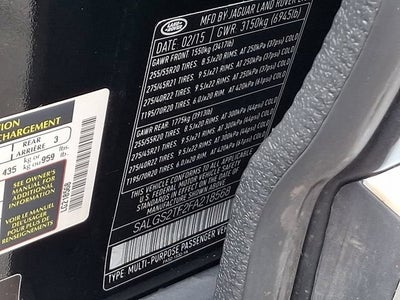 2015 Land Rover Range Rover 5.0L V8 Supercharged